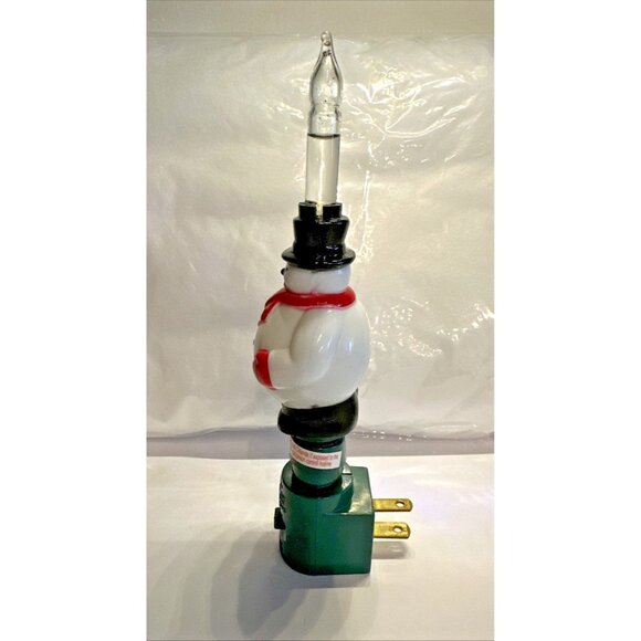 Rare Midwest Of Cannon Falls Christmas Snowman Bubble Lites Glitter Night Light - Picture 8 of 16